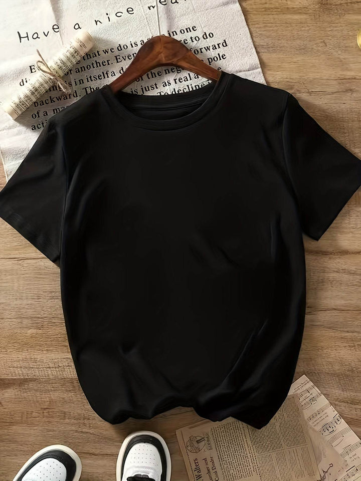 Women's Angel Wings Graphic T-Shirt - Casual Round Neck Short Sleeve Top, Soft Polyester & Spandex Blend, Machine Washable, All-Season Comfort, Angel Tshirt - MHMote