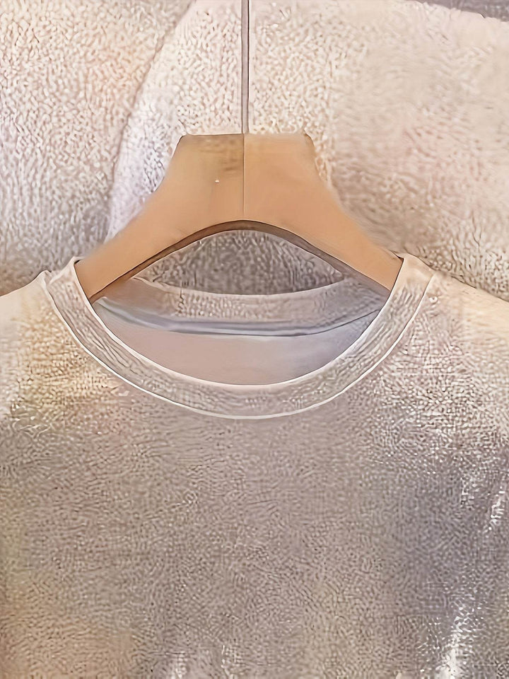 Shimmering Princess Ladies' T-Shirt - Casual Round Neck, Stretchy Polyester Blend, Perfect for Spring/Summer/Autumn Wear. - MHMote