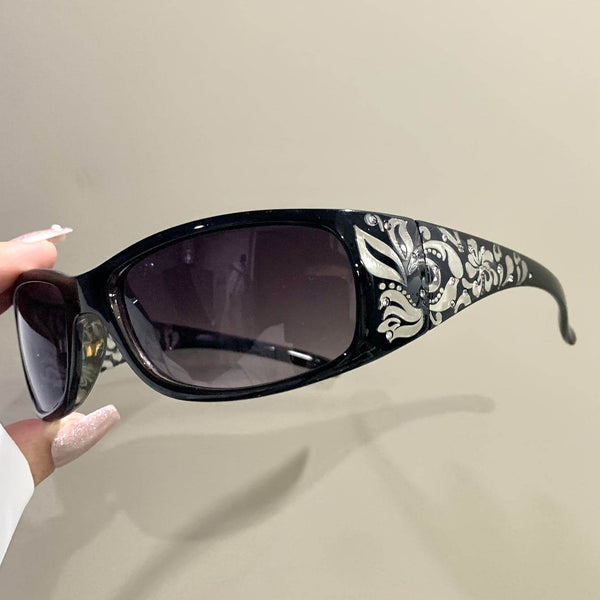 Apaircircle Punk-Inspired Fashion Fashion Glasses with Anti-Glare PC Lens, Durable Metal Hinge & Thick Frame - - MHMote