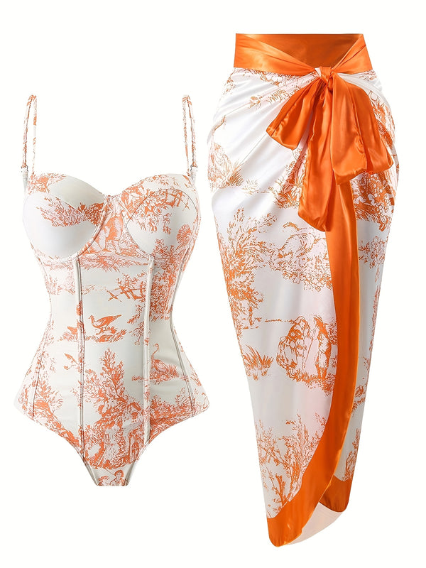 New European and American One-piece Swimsuit with Feminine and Tight Fit, High-end Beach Suit for Foreign Trade