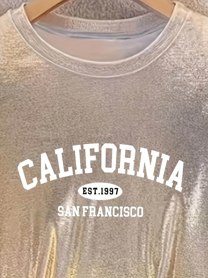 Women'S Sparkle California Graphic Tee - Casual Crew Neck, Stretchy Polyester Knit, 95% Polyester 5% Elastane, 160g/m², All Seasons, Machine Washable - Regular Fit Princess T-Shirt - MHMote