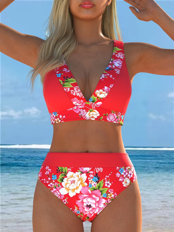 Europeisk og amerikansk mote damebikini med delt stil, fasjonabel damebikini med samlinger, fasjonabelt damebikinisett