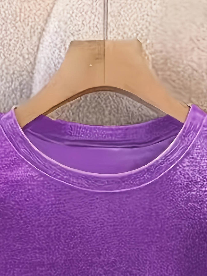 Chic T-Shirt for Women with a French Sparkle Princess Design - Comfortable Round Neck, Flexible Polyester Mix, Washable in Machine - Ideal for Spring, Summer, And Autumn - MHMote