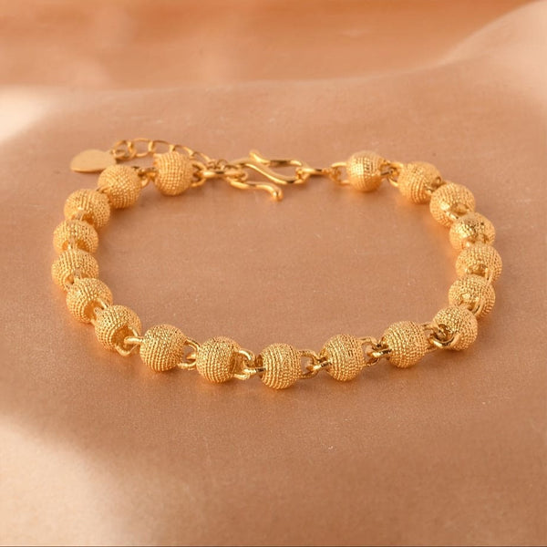 18K Plated Beads Bracelet For Women Girls Birthday Christmas Mother's Day Valentine's Day Gift Adjustable