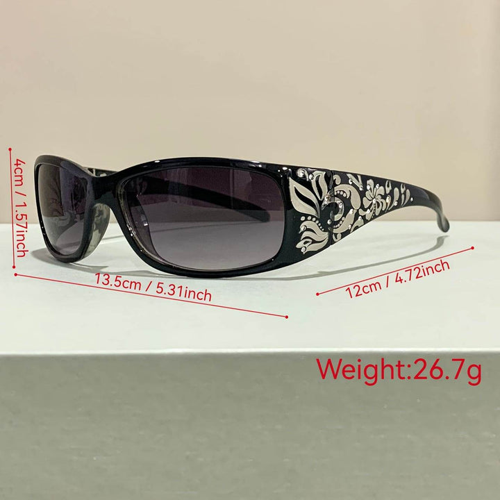 Apaircircle Punk-Inspired Fashion Fashion Glasses with Anti-Glare PC Lens, Durable Metal Hinge & Thick Frame - - MHMote