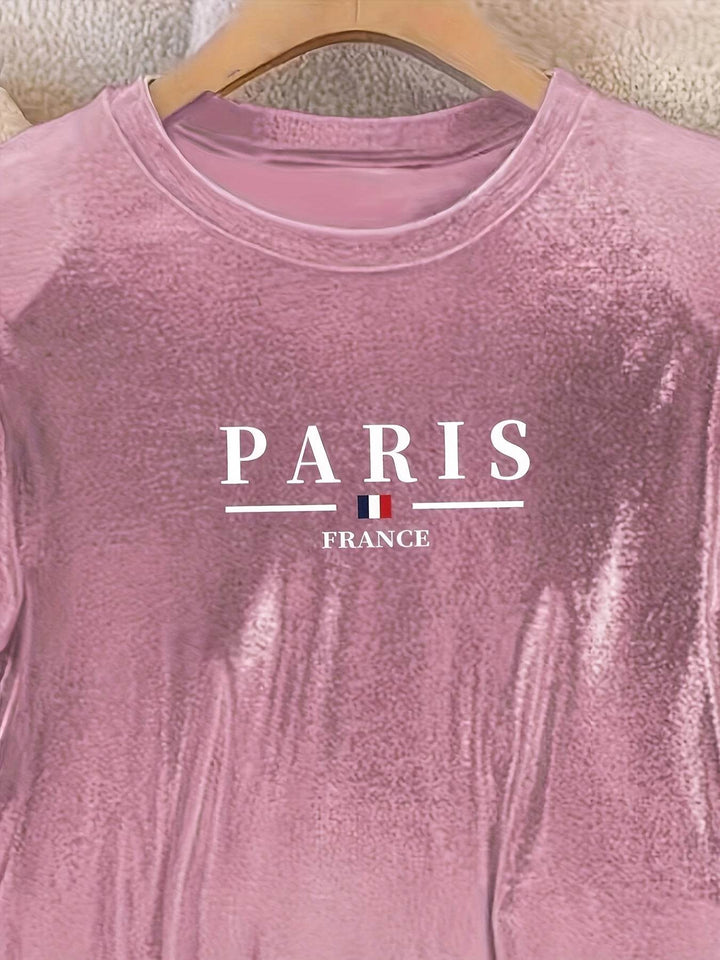 Shimmering Princess Ladies' T-Shirt - Casual Round Neck, Stretchy Polyester Blend, Perfect for Spring/Summer/Autumn Wear. - MHMote