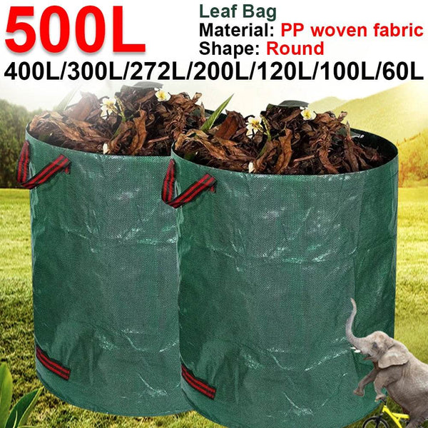60L-500L Large Capacity Heavy Duty Garden Waste Bag Leaf Debris Collection Container Multifunctional Reusable Waterproof PP Bags - MHMote