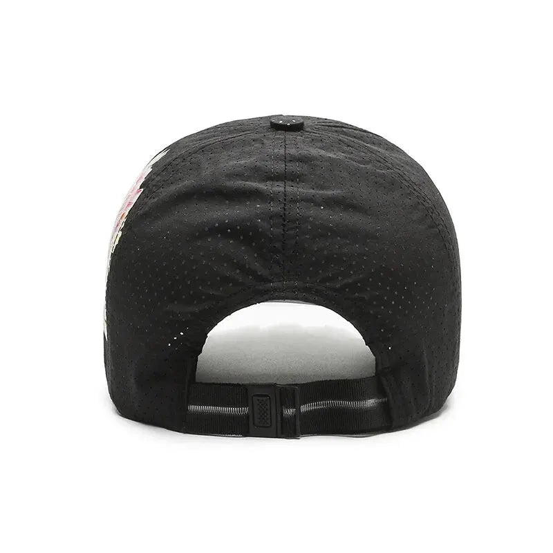 Sommer Quick Dry Baseball Caps for menn og kvinner Blomstersolhatter trykt kinesisk stil Blomstersolhatter Utendørshatter