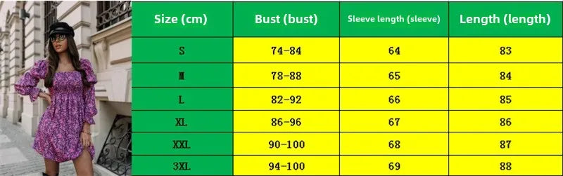 Elegant Printed Princess Sleeve Dress Spring Autumn New Style Women's Fashionable Dress from Mainland UK Origin