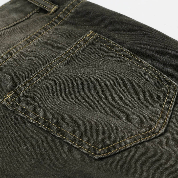 Retro Black Women Jeans Streetwear Straight Denim Pants Vintage Y2k Five Pockets Loose Trousers - MHMote