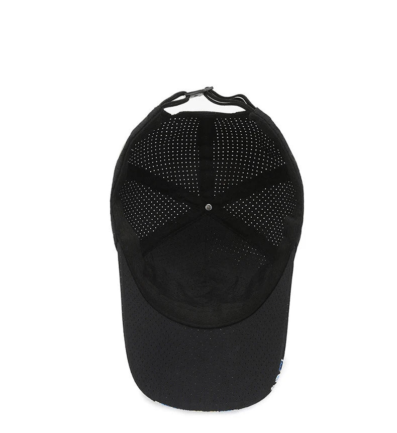 Sommer Quick Dry Baseball Caps for menn og kvinner Blomstersolhatter trykt kinesisk stil Blomstersolhatter Utendørshatter