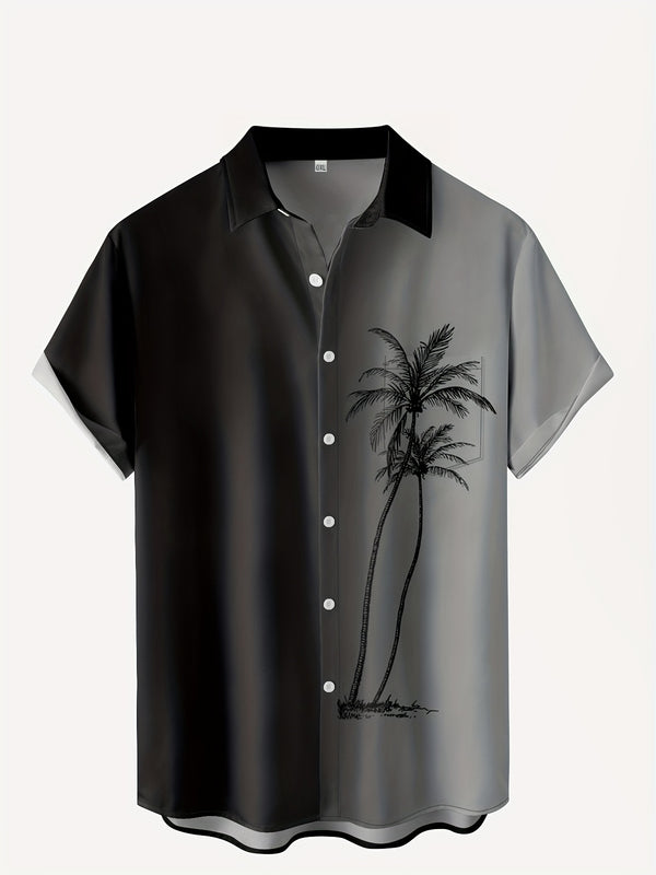 Plus Size Hawaii-skjorte for menn - Livlig kokosnøtt-trykk - Ultraløs og komfortabel - Perfekt for store og høye herrer - Topprangerte bestselgere som gavevalg