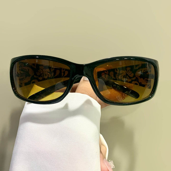 Apaircircle Punk-Inspired Fashion Fashion Glasses with Anti-Glare PC Lens, Durable Metal Hinge & Thick Frame - - MHMote