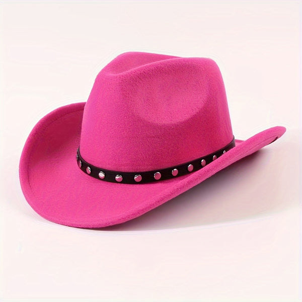 Stilig unisex cowboyhatt - moderne western design, uformelt scenetilbehør, flere farger, perfekt for utendørsaktiviteter, kostymefester og hverdagsbruk