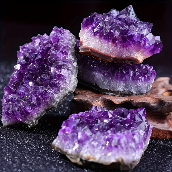 1pc Beautiful Brazilian Natural Amethyst Cave, Amethyst Cluster Amethyst Block Amethyst Fragments, Healing Crystals, DIY Faux Gemstones Amethyst Jewelry, Rough Knick-knacks Protected From Radiation,Home Aquarium Decoration,ho