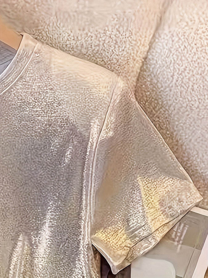Shimmering Princess Ladies' T-Shirt - Casual Round Neck, Stretchy Polyester Blend, Perfect for Spring/Summer/Autumn Wear. - MHMote