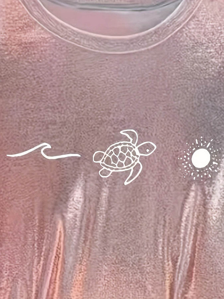 1pc Sparkle Princess Women's T-Shirt - Casual Round Neck, Stretchy Polyester Blend, Geometric Print, Perfect for Spring/Summer/Fall, Versatile Fashion | Round Neck Tshirt | Machine Washable Shirt - MHMote
