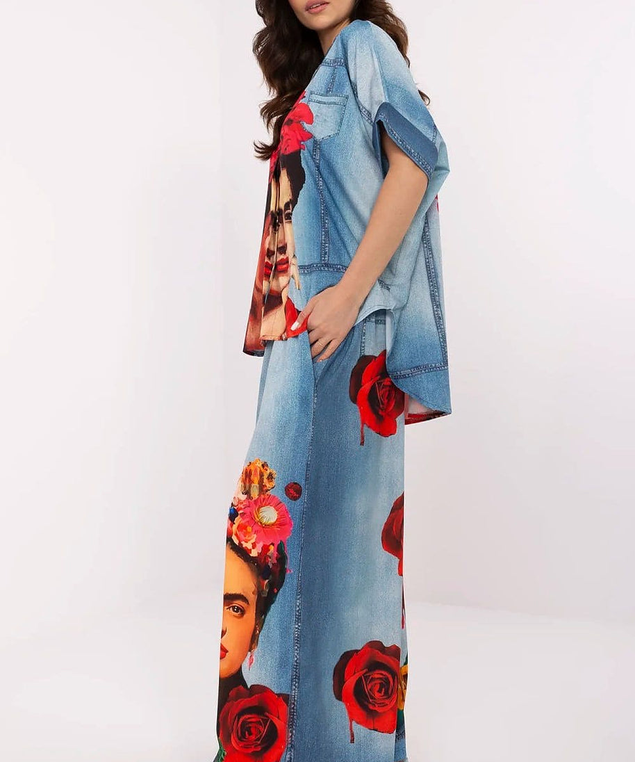  Women trousers model 210026 Italy Moda 