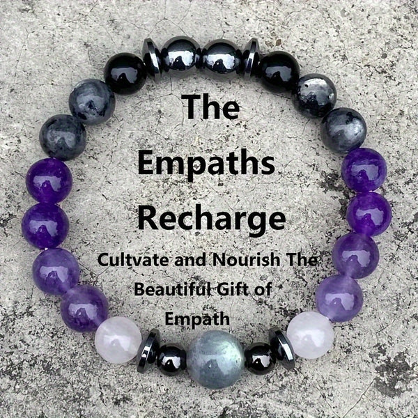 1 Pc Calming Emotional Healing Sleep Highly Sensitive Purple Crystal Spiritual Protection Bracelet, Holiday Gift, Daily Wear, Unisex Bracelet